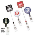Good Translucent Square Retractable Badge Reel (Polydome)